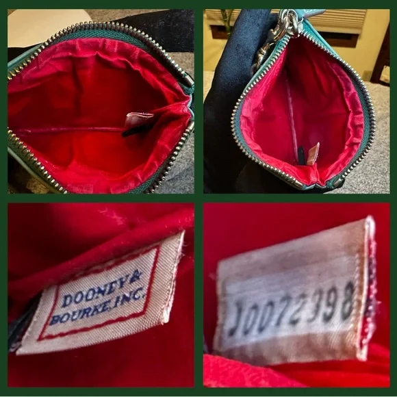 90s Vintage Dooney & Bourke Sage Green Leather Wristlet - Rare Find! - Picture 8 of 13